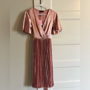 Pink silk dress